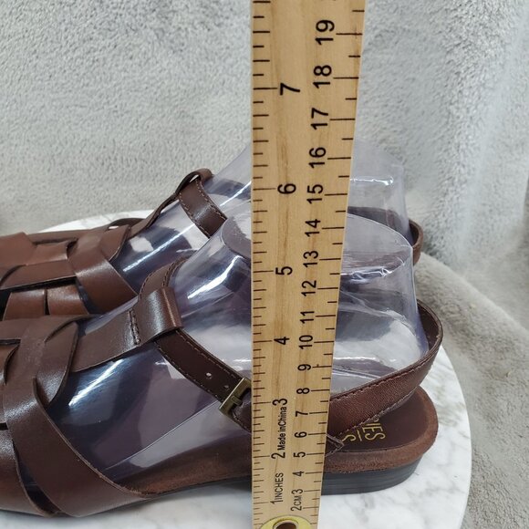 Mootsies Tootsies Shoes Womens Size 8 Brown Leather Fisherman Sandals - Picture 2 of 10